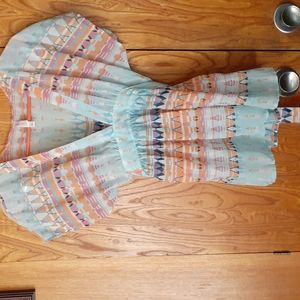 NWOT A partial sheer over blouse